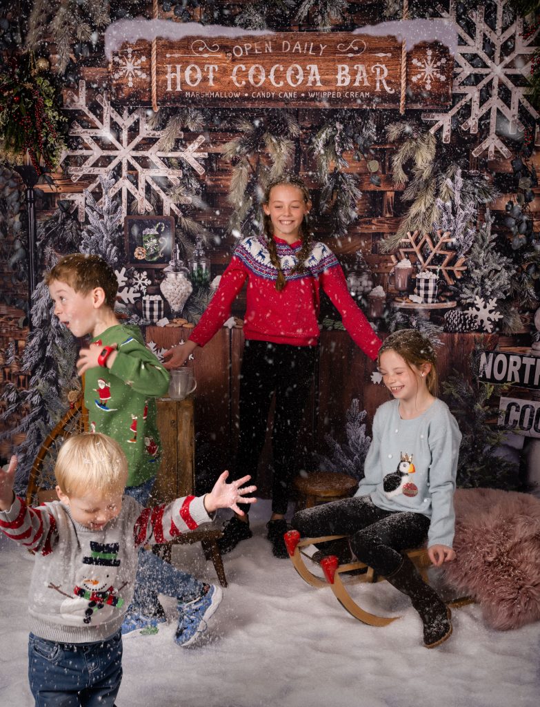 Children enjoying the snow