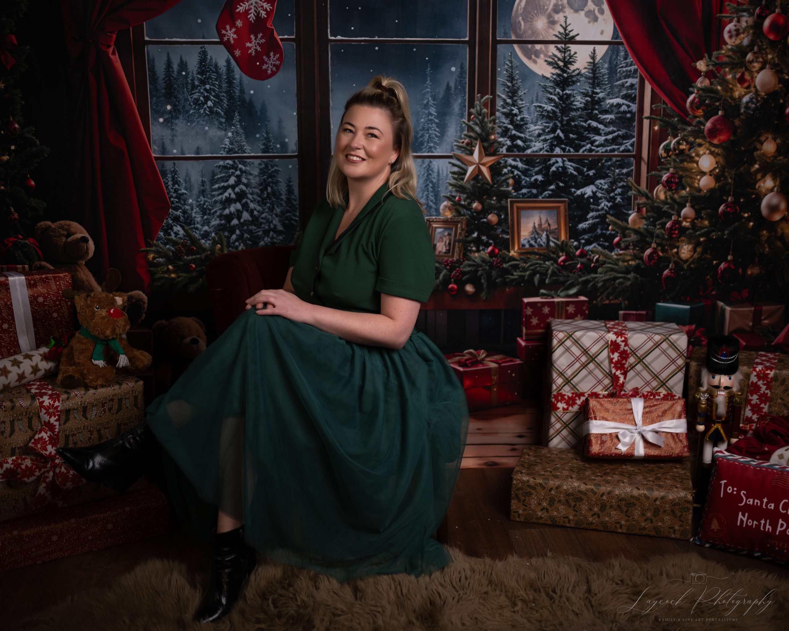 Christmas family portrait at Laycock Photography