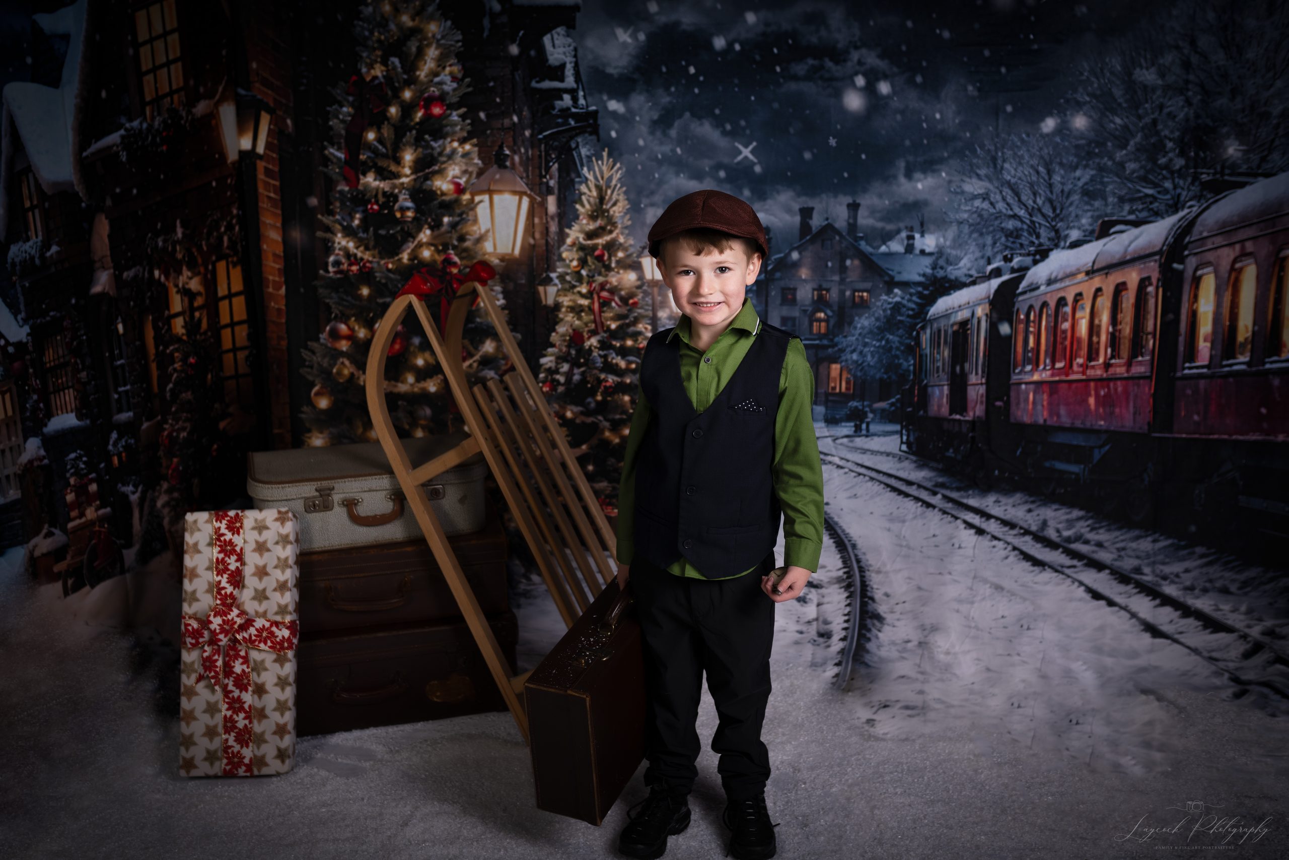 Christmas portrait of Tommy at Laycock Photography